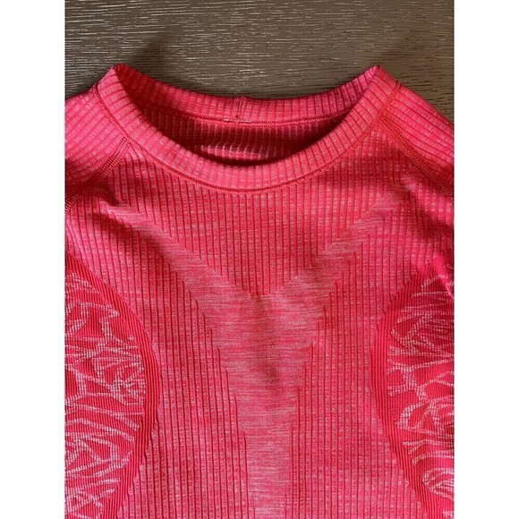 LULULEMON Rest Less Pullover Size 2 Heathered Boom Juice Pink Long Sleeve Run - Picture 3 of 5